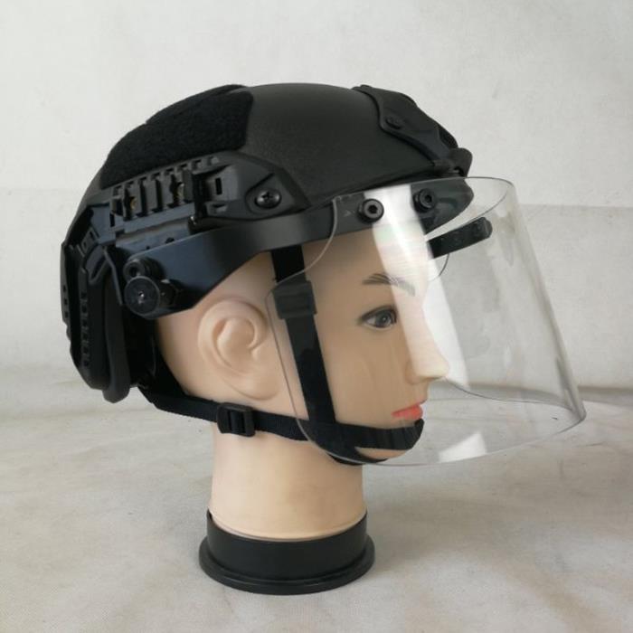military ballistic helmet with riot visor 1