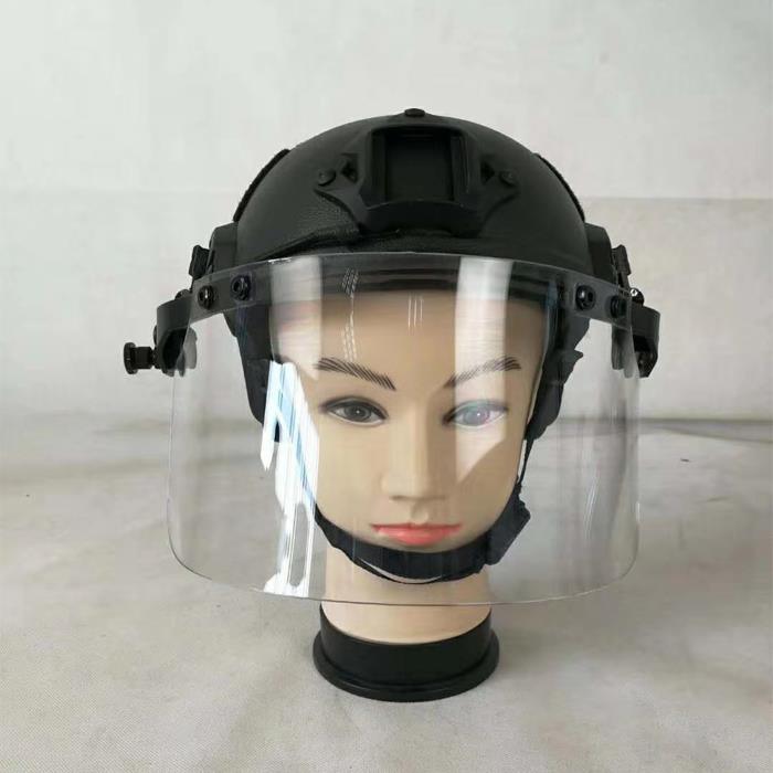 military ballistic helmet with riot visor 3